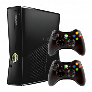 Набір Консоль Microsoft Xbox 360 S Freeboot 250GB Black + 5 Вбудованих Ігор Б/У + Геймпад Бездротовий 2шт Набір Консоль Microsoft Xbox 360 S Freeboot 250GB Black + 5 Вбудованих Ігор Б/У + Геймпад Бездротовий 2шт - Retromagaz