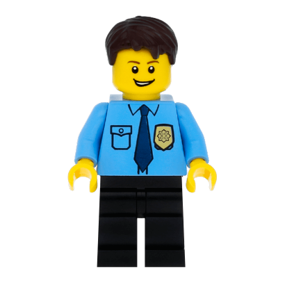 Фігурка Lego Police 973pb0801 Shirt with Dark Blue Tie and Gold Badge City cty0216 Б/У - Retromagaz