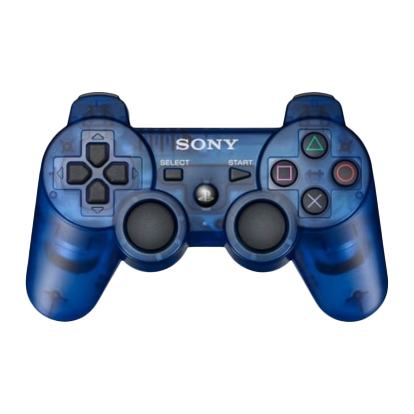 Геймпад Бездротовий Sony PlayStation 3 DualShock 3 Crystal Clear Blue Б/У - Retromagaz
