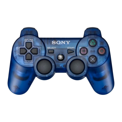 Геймпад Бездротовий Sony PlayStation 3 DualShock 3 Crystal Clear Blue Б/У - Retromagaz