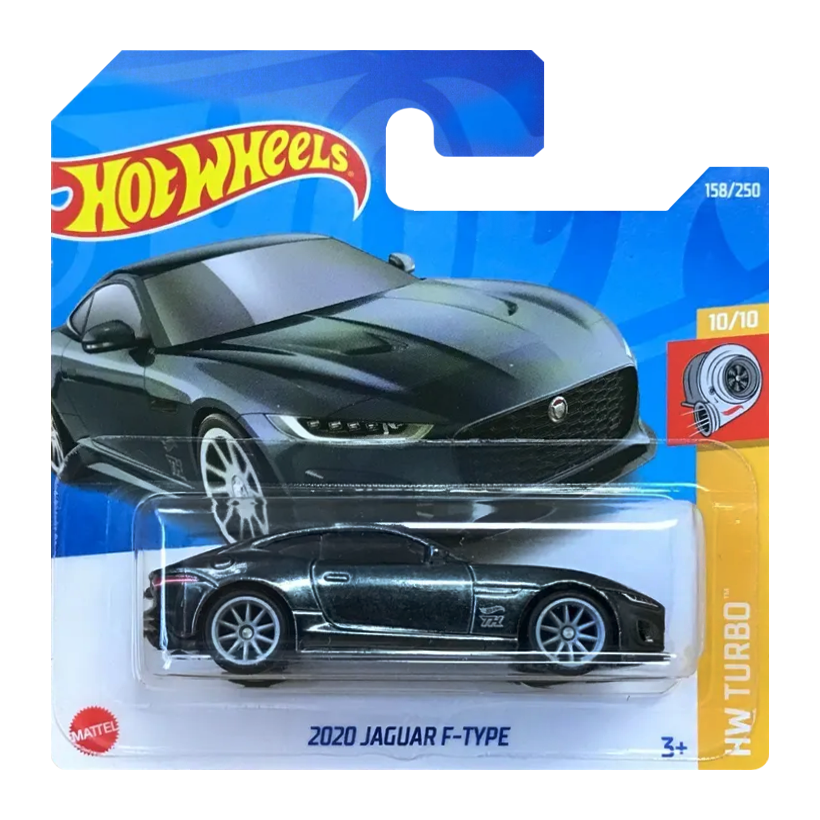 Машинка Базова Hot Wheels 2020 Jaguar F-Type Super Treasure Hunt STH Turbo 1:64 HCY17 Grey - Retromagaz