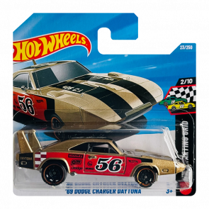 Машинка Базовая Hot Wheels '69 Dodge Charger Daytona HW Starting Grid 1:64 JJH97 Gold - Retromagaz