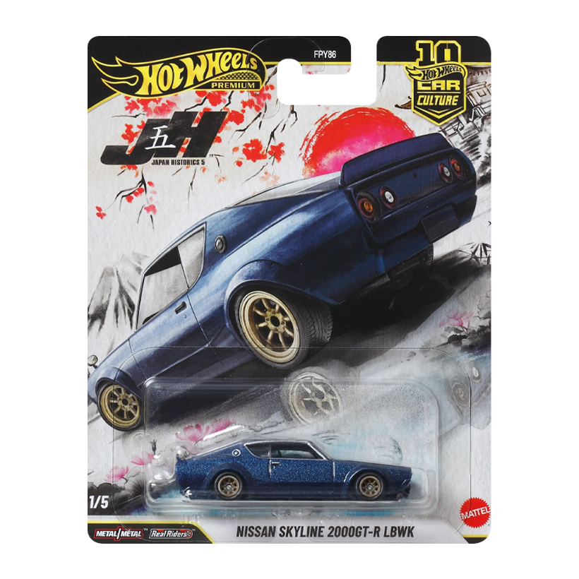 Машинка Premium Hot Wheels Nissan Skyline 2000GT-R LBWK Car Culture 1:64 JKF11 Blue - Retromagaz