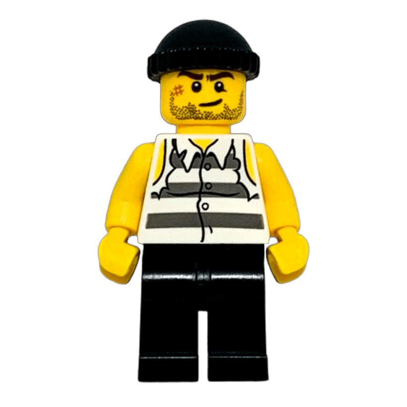 Фігурка Lego Police 973pb0987 Prisoner Torn out Sleeves City jail005 Б/У - Retromagaz