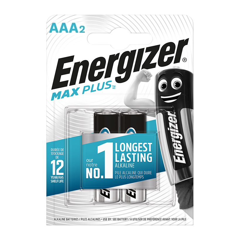 Батарейка 2шт Energizer AAA Max Plus - Retromagaz