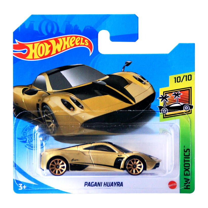 Машинка Базова Hot Wheels Pagani Huayra Exotics 1:64 GRY90 Gold - Retromagaz