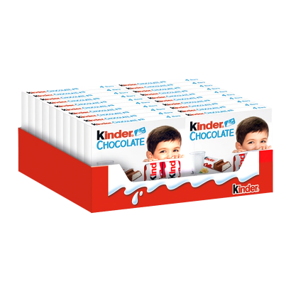 Набор Шоколад Молочный Kinder Chocolate 4 Pieces 50g 20шт - Retromagaz