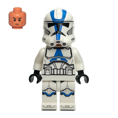 Фигурка Lego Республика Clone Trooper 501st Legion Phase 2 Helmet with Holes Star Wars sw1337 75378 Б/У - Retromagaz