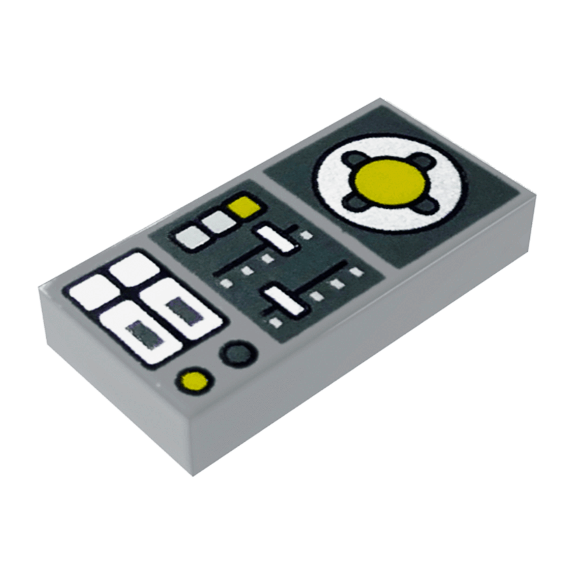 Плитка 4шт Lego Декоративная Groove with Vehicle Control Panel 1 x 2 3069bpb0847 6329662 Light Bluish Grey Б/У - Retromagaz