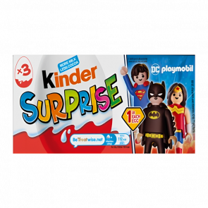 Шоколадне Яйце Kinder Surprise Бокс DC x Playmobil 3 Яйця 60g - Retromagaz
