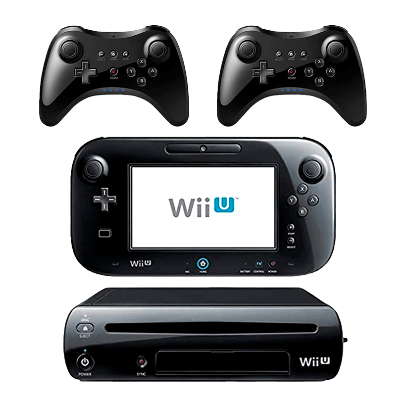 Набор Консоль Nintendo Wii U Модифицированная 96GB Black + 5 Встроенных Игр Б/У  + Геймпад Беспроводной RMC Pro Controller Новый 2шт - Retromagaz