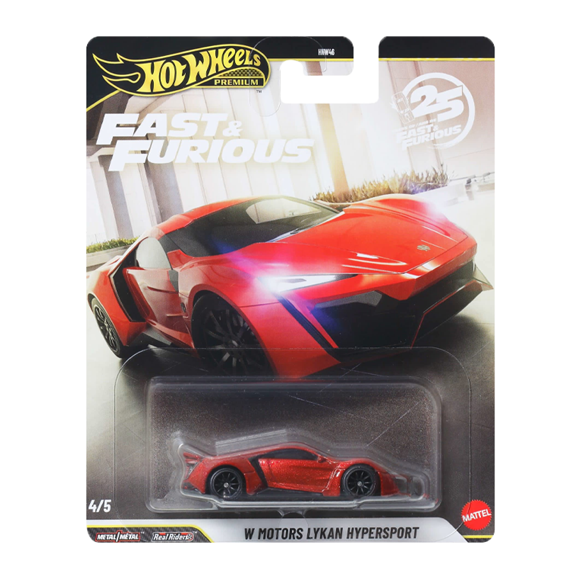 Машинка Premium Hot Wheels Lykan Hypersport W Motors Lykan HyperSport Fast & Furious 1:64 JHW70 Red - Retromagaz
