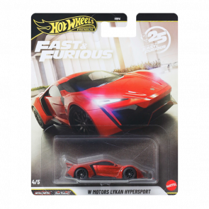 Машинка Premium Hot Wheels Lykan Hypersport W Motors Lykan HyperSport Fast & Furious 1:64 JHW70 Red - Retromagaz