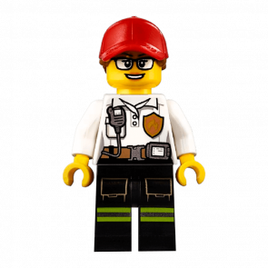 Фигурка Lego Female White Shirt with Logo Badge City Fire cty0970 Б/У