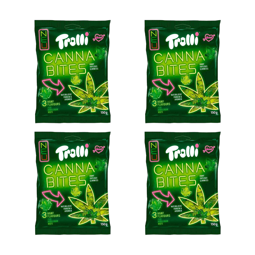 Набір Цукерки Жувальні 4шт Trolli Cannabites 150g - Retromagaz