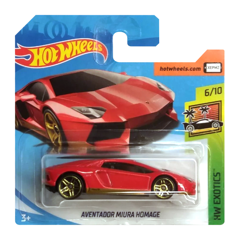 Машинка Базова Hot Wheels Lamborghini Aventador Miura Homage Exotics 1:64 FJY02 Red - Retromagaz