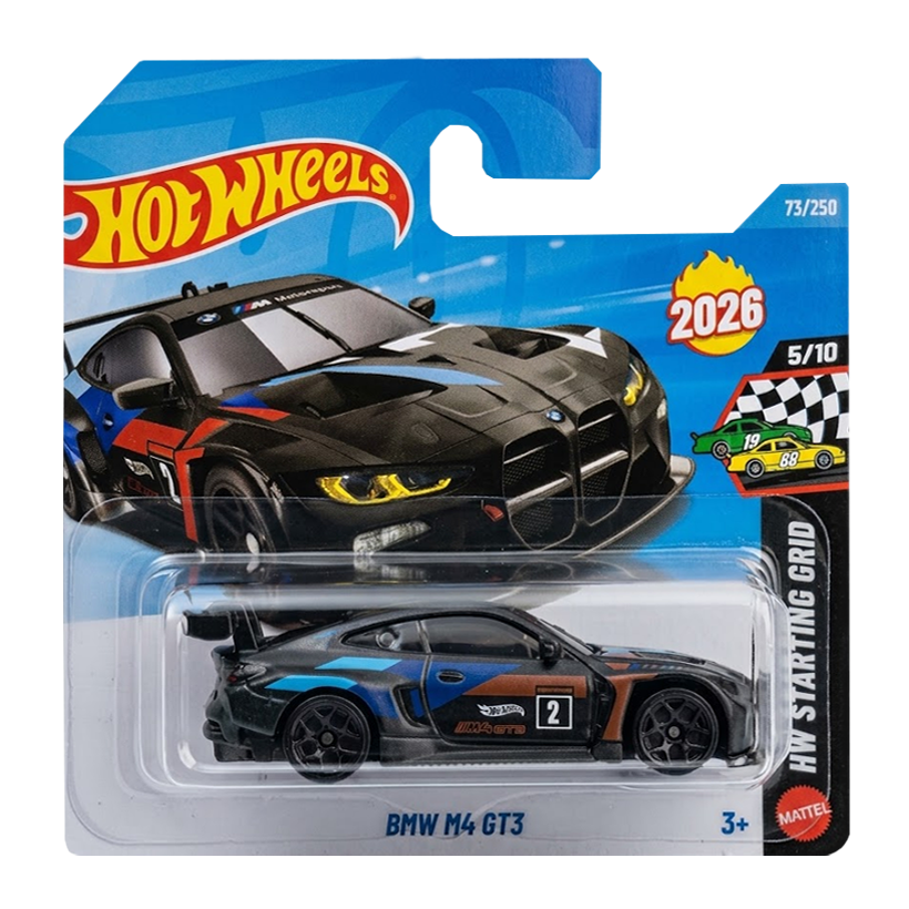 Машинка Базовая Hot Wheels BMW M4 GT3 HW Starting Grid 1:64 JJK96 Black - Retromagaz