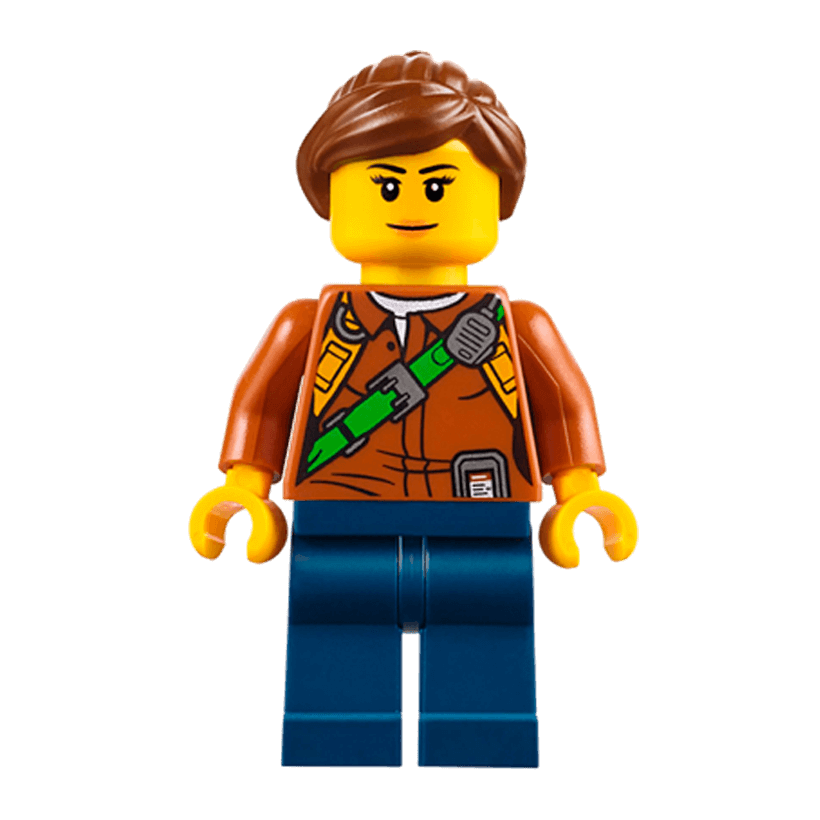 Фигурка Lego Jungle 973pb2757 Explorer Female Dark Orange Shirt City cty0791 Б/У - Retromagaz