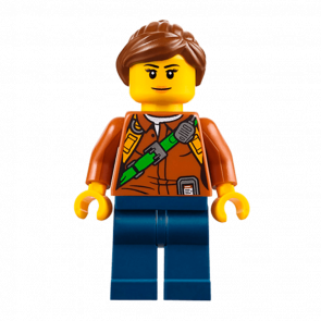 Фигурка Lego City Jungle 973pb2757 Explorer Female Dark Orange Shirt cty0791 1шт Б/У Хороший