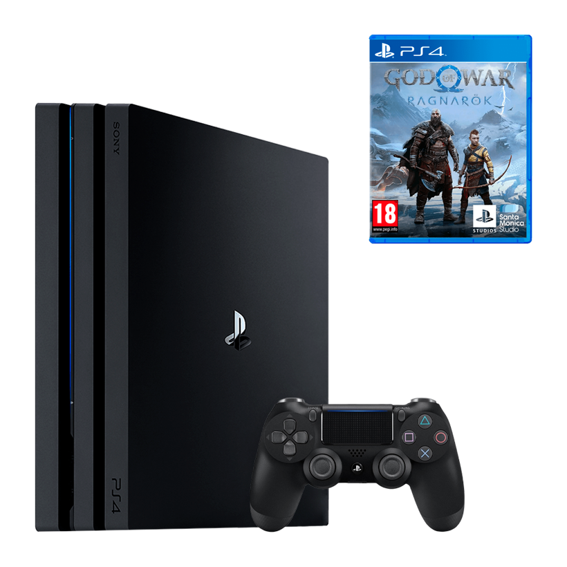 Набор Консоль Sony PlayStation 4 Pro CUH-72xx 1TB Black Б/У + Игра God of War: Ragnarok Русская Озвучка Новый - Retromagaz