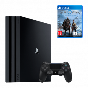 Консоль Sony PlayStation 4 Pro CUH-72xx 1TB (317849128) Black Б/У Хороший + Гра Sony PlayStation 4 God of War: Ragnarok Російська Озвучка Новий