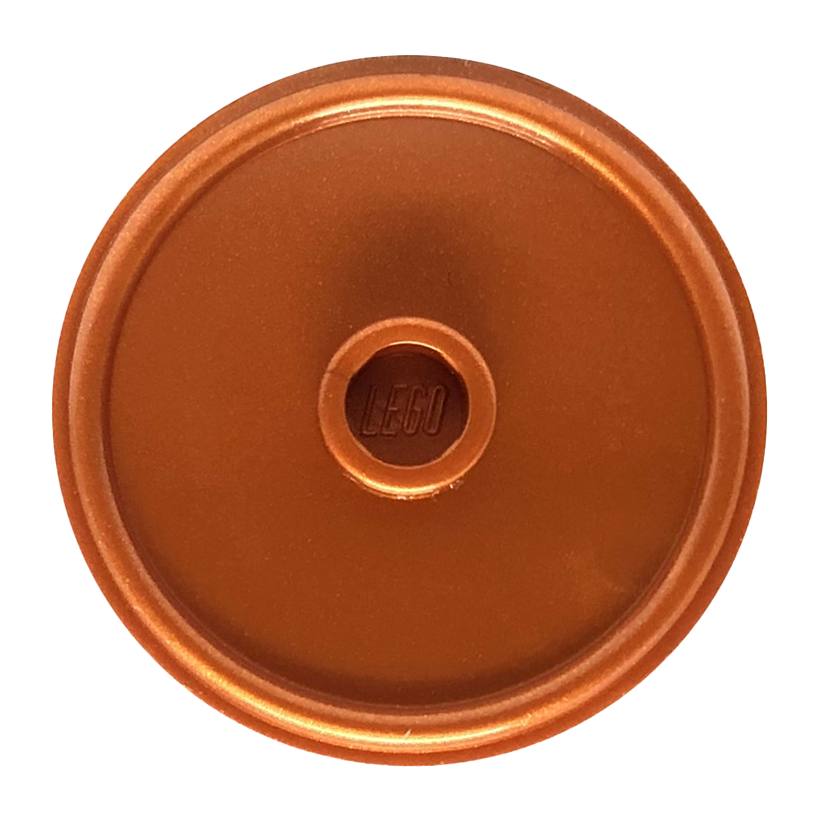 Оружие Lego Щит Circular Rimmed Face with Stud 91884 17835 6262186 Reddish Copper Б/У - Retromagaz
