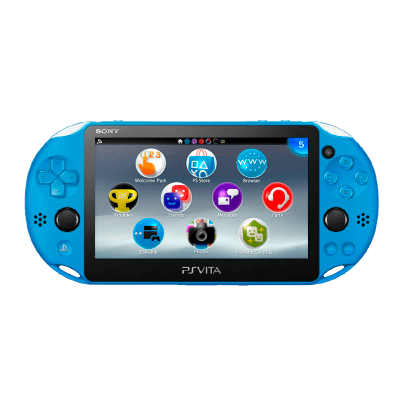 Консоль Sony PlayStation Vita Slim Модифікована 64GB Blue + 5 Вбудованих Ігор + Коробка Б/У Відмінний - Retromagaz