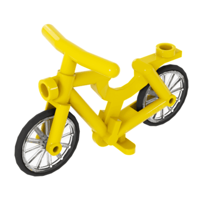 Транспорт Lego 2-Piece Wheels Велосипед 4719c01 Yellow Б/У - Retromagaz