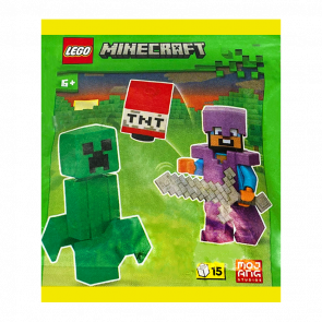 Конструктор Lego Фігурка Steve with Creeper and TNT Minecraft 662502 min012 min214 Новий Конструктор Lego Фігурка Steve with Creeper and TNT Minecraft 662502 min012 min214 Новий - Retromagaz