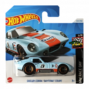 Машинка Базовая Hot Wheels Shelby Cobra Daytona Coupe Gulf Race Day 1:64 HTC77 Blue - Retromagaz