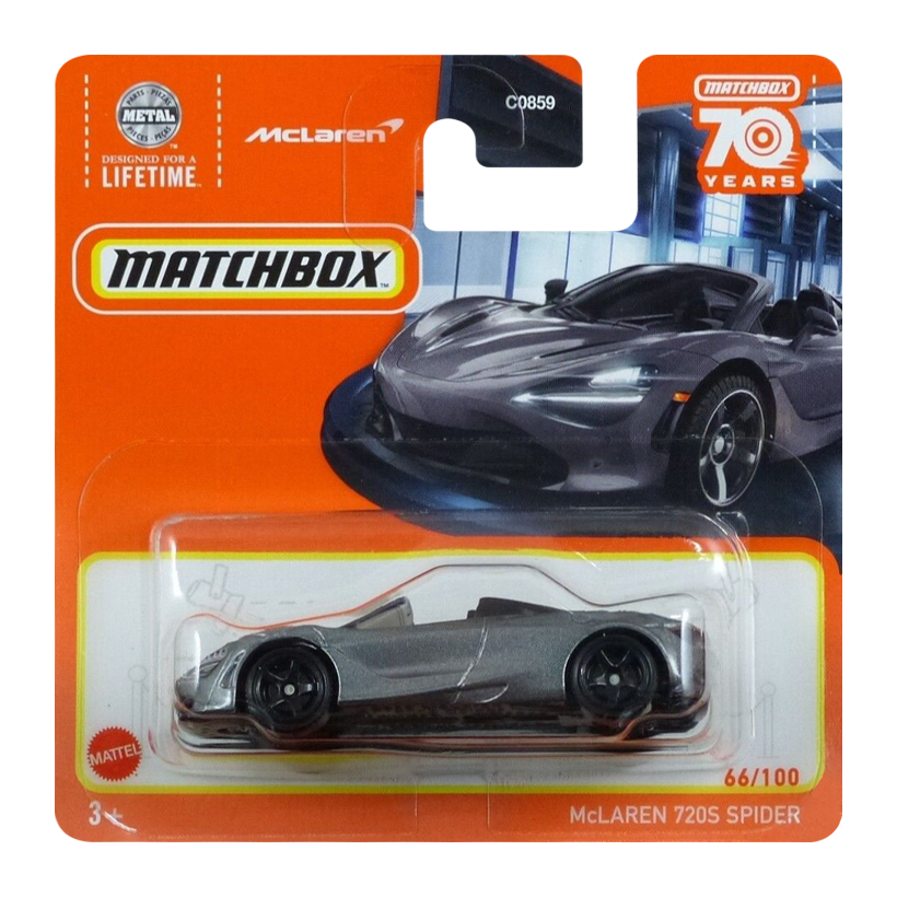 Машинка Большой Город Matchbox McLaren 720S Spider Showroom 1:64 HLD39 Grey - Retromagaz