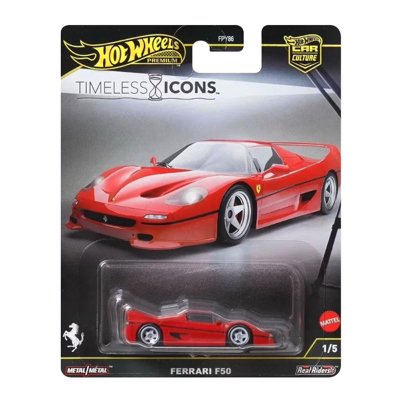 Машинка Premium Hot Wheels Ferrari F50 Timeless Icons 1:64 JBK56 Red - Retromagaz