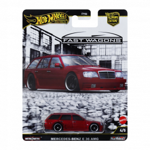 Машинка Premium Hot Wheels Mercedes-Benz AMG E 36 AMG Fast Wagons 1:64 JKB69 Red