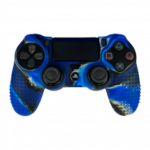 Чехол Силиконовый RMC PlayStation 4 Blue Camouflage Новый