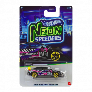 Тематична Машинка Hot Wheels 2016 Subaru WRX STI Neon Speeders 1:64 JKY06 Black - Retromagaz
