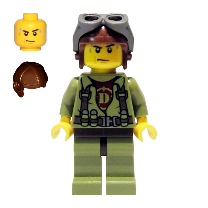 Фигурка Lego Dino Helicopter Pilot Adventure dino002 1 Б/У - Retromagaz