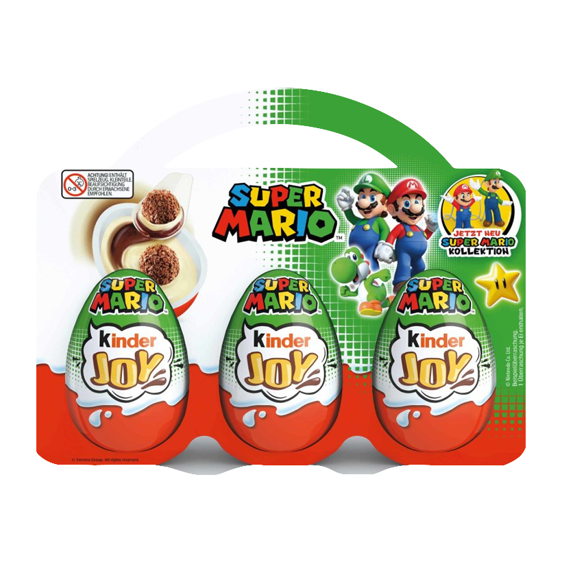 Шоколадное Яйцо Kinder Joy 3шт Super Mario Nintendo 60g - Retromagaz