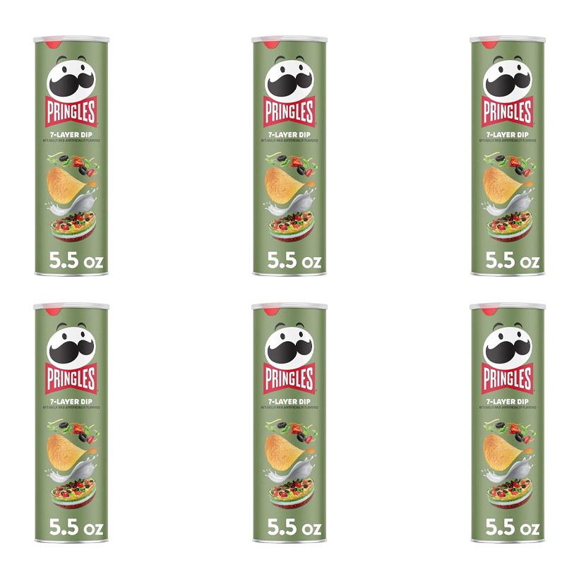 Набор Чипсы 6шт Pringles USA 7-Layer Dip 158g - Retromagaz