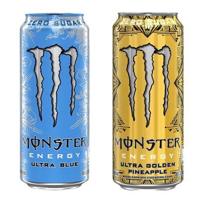 Набір Потужний (Monster Energy Ultra Blue + Ultra Gold Pineapple) - Retromagaz