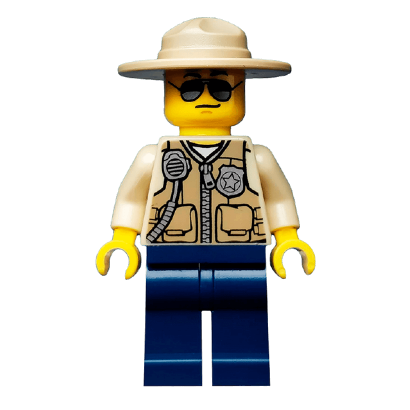 Фігурка Lego City Police 973pb1886 Swamp Officer Vest Dark Tan Hat cty0516 Б/У Нормальний - Retromagaz