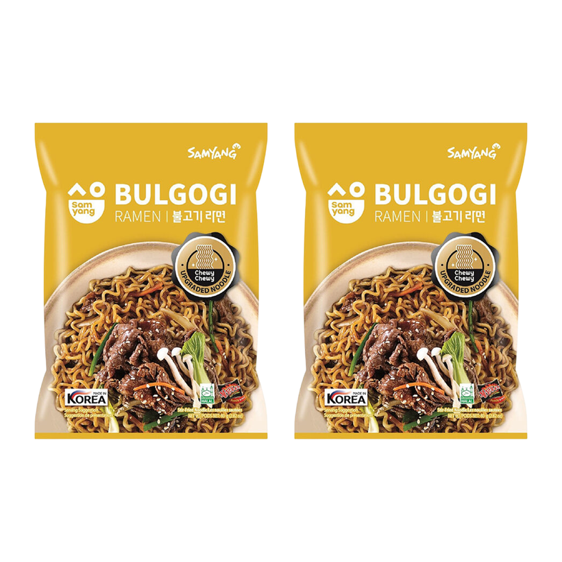Набір Локшина 2шт Samyang Бульгогі Рамьон Bulgogi Ramyun Середньогостра 108g - Retromagaz