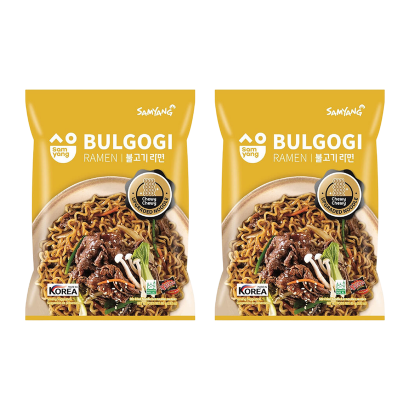 Набір Локшина 2шт Samyang Бульгогі Рамьон Bulgogi Ramyun Середньогостра 108g - Retromagaz
