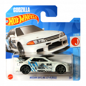 Машинка Базова Hot Wheels Godzilla Nissan Skyline GT-R (R32) J-Imports 1:64 HKJ13 White 1шт Новий - Retromagaz