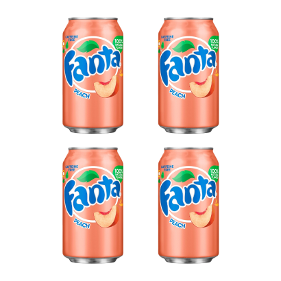 Набір Напій Fanta Peach 355ml 4шт - Retromagaz