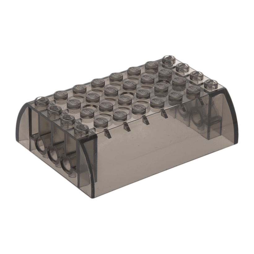 Скос Lego Закругленная Double 6 x 8 x 2 45411 56204 4293977 Trans-Black Б/У - Retromagaz