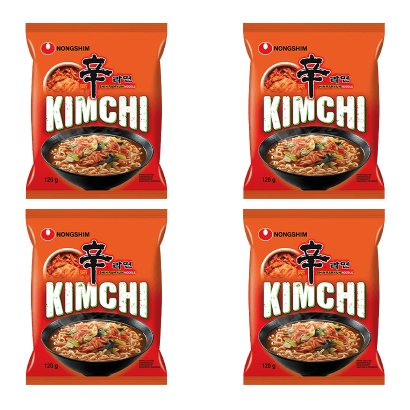 Набор Лапша 4шт Nongshim Kimchi Ramyun Острая 120g - Retromagaz