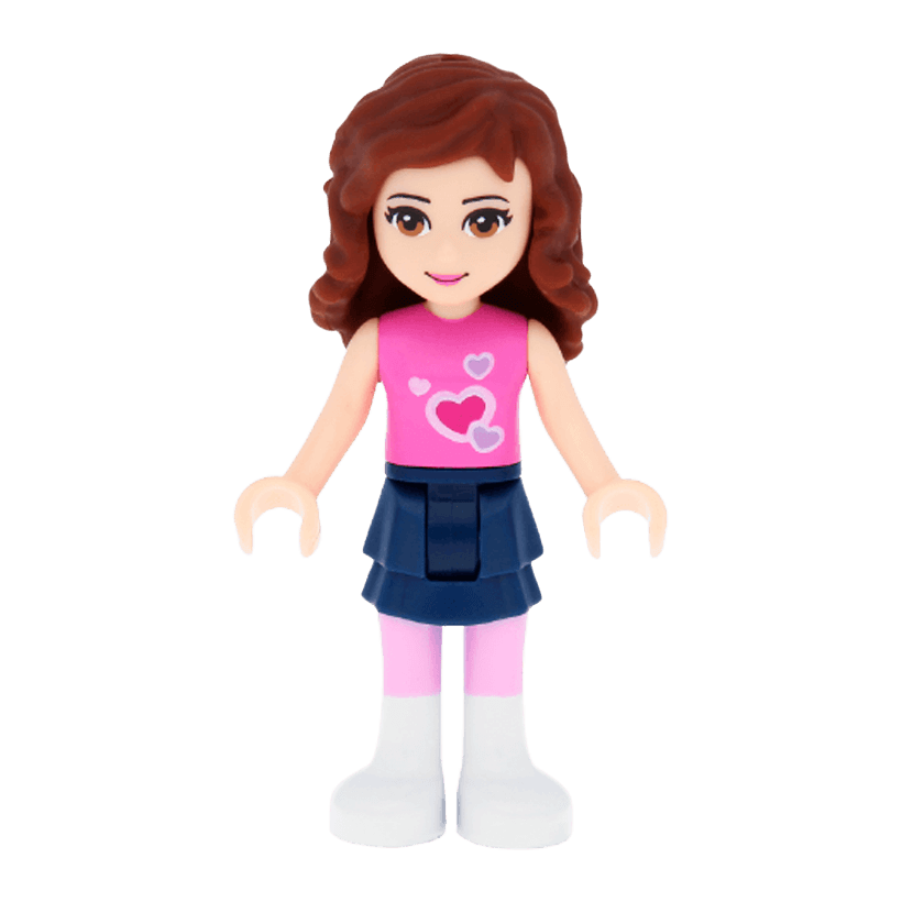 Фигурка Lego Girl Olivia Dark Blue Layered Skirt Friends frnd010 Б/У - Retromagaz