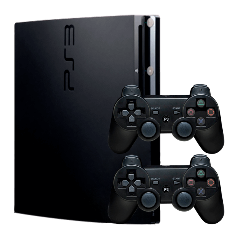 Набор Консоль Sony PlayStation 3 Slim 120GB Black Б/У  + Геймпад Беспроводной RMC Новый - Retromagaz