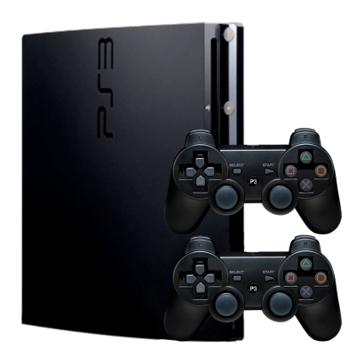 Набор Консоль Sony PlayStation 3 Slim 120GB Black Б/У  + Геймпад Беспроводной RMC Новый - Retromagaz