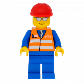 Фигурка Lego 973pb0278 Orange Vest with Safety Stripes City Train trn225 Б/У - Retromagaz